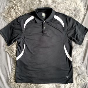 Callaway X Series Dry Black / White Polo Golf Large Shirt